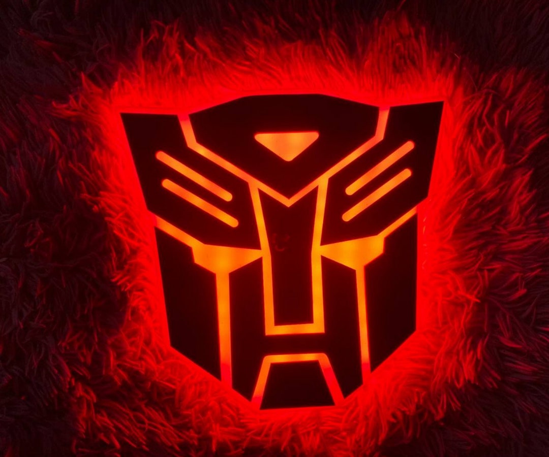 Autobot Edge Lit Neon Sign Transformers Edge Lit Custom Neon Etsy UK