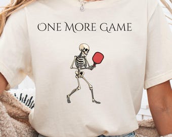 Funny Pickleball T-Shirt, Pickleball Joke Tee, Cute Skeleton Paddle Shirt, Pickleball Player Shirt, Sports Fan Gift, Pickleball Lover Tee