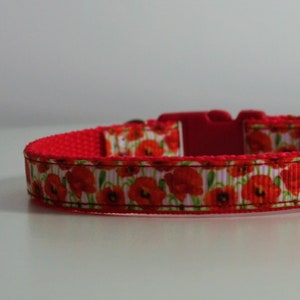 Breakaway Poppy Cat Kitten Puppy Safety 3/8 Collar Bell Flower image 2