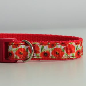 Breakaway Poppy Cat Kitten Puppy Safety 3/8 Collar Bell Flower image 1