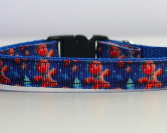 Breakaway Gingerbread Christmas Cat Collar