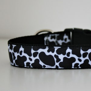 Cow Farmyard Dog Collar or Matching Lead Leash Seat Belt 3/4&quot; or 1&quot; width
