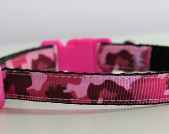 Breakaway Pink Camouflage Cat Kitten Puppy Safety 3/8" Collar Bell