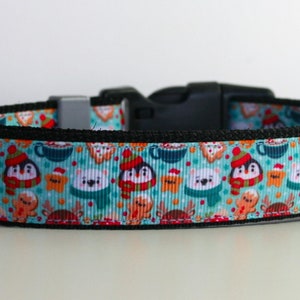 Christmas Dog Collar or Matching Lead Leash Seat Belt 3/4&quot; or 1&quot; width