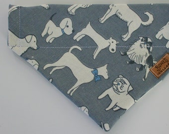 Grey Dog Bandana