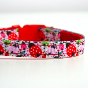Breakaway Ladybird Cat Kitten Puppy Safety 3/8&quot; Collar Bell