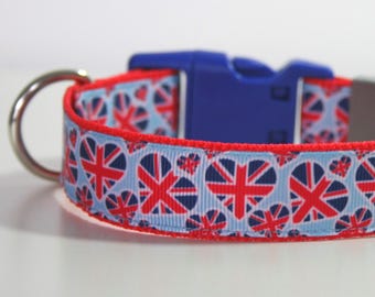 Heart Union Jack Dog Collar and/or Leash