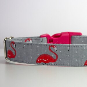 Flamingo Dog Collar Lead Leash Seat Belt 3/4&quot; or 1&quot; Width