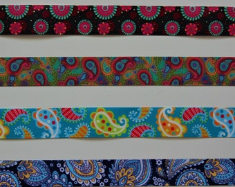 Lanyard or Key Fob Paisley Ribbon Safety Breakaway Lanyard Keychain ID Holder Badge Pin Gym Office Stocking Filler