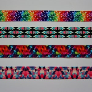Lanyard or Key Fob Rainbow Geometric Safety Breakaway Lanyard Keychain ID Holder Whistle Phone Badge Secret Santa