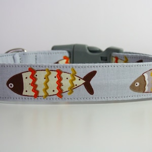Fish Dog Collar Lead Leash Seat Belt 3/4&quot; or 1&quot; Width