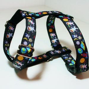 Spaceship Rocket Adjustable Dog Harness Matching Traditional Step In