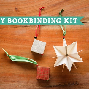DIY Buchbinder Set: Weihnachtsbaum Stern Ornament Buch (inklusive Video-Tutorial)