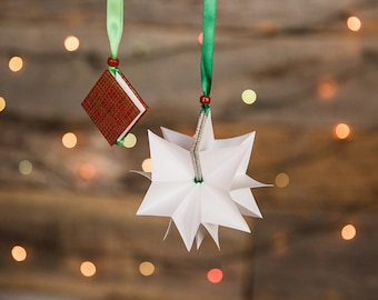 Christmas tree star ornament book