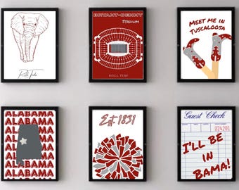 Custom College Wall Art Set | Personalized Dorm Decor (Digital Download)