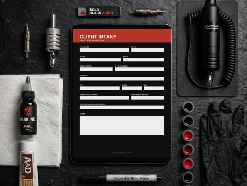 Hdfc Name Addition Form.pdf Tattoo Client Form Kit, Consent, Aftercare, Portfolio (digital Download ...