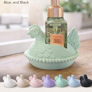 3D Printed Hen on Nest Soap Holder | Farmhouse Chicken Sink Decor image 1