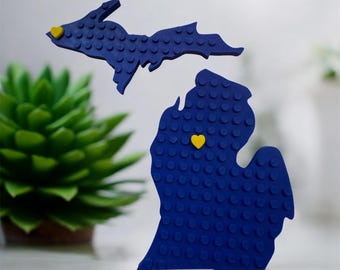 Michigan magnet with movable hearts/Strong refrigerator magnet