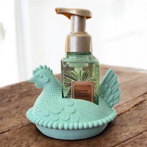 3D Printed Hen on Nest Soap Holder | Farmhouse Chicken Sink Decor image 6