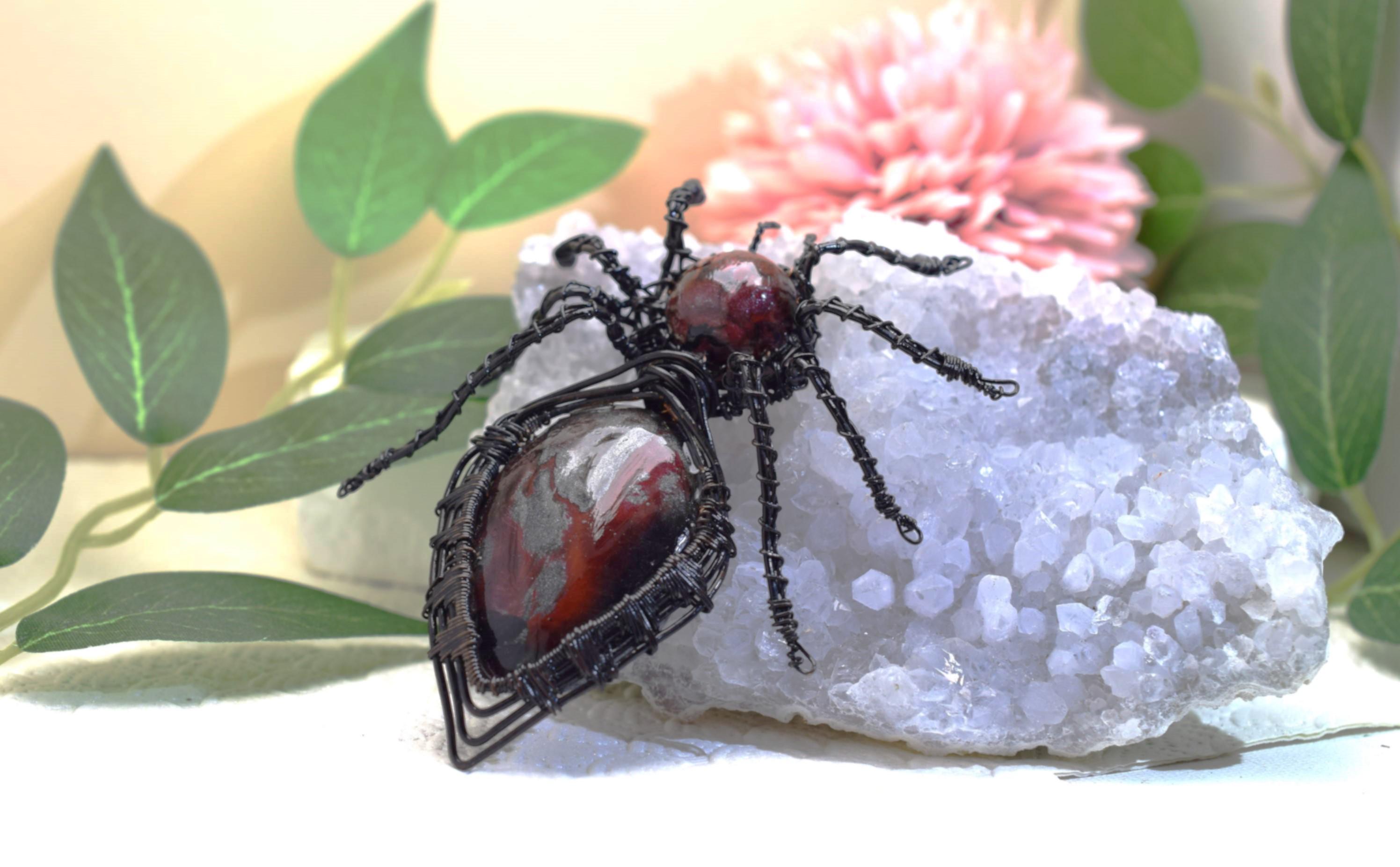 Wire Wrapped Clay Spider, Copper Wrapped Spider, Spiders, Insects - 11 ...