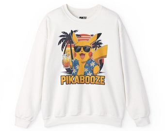 Sudadera Pikabooze: divertida sudadera de fiesta con parodia de Pikachu, sudadera unisex para festivales y para fiestas.