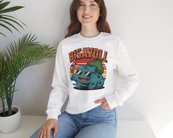 Suéter de Bulbasaur, sudadera divertida de Pokémon, sudadera de anime, jersey de Pokémon, sudadera de Pikachu, sudadera con capucha de Pokémon, ropa de fiesta