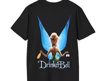 Camiseta con estampado en el reverso de Drinkerbell, fiesta para niñas, princesa Disney