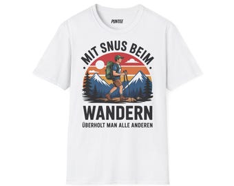 Con snus mientras haces senderismo superas a todos los demás Camiseta Camiseta Dicho Divertido Alemán Refranes Ropa
