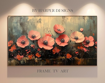 Wildflowers Painting Frame TV Art | Antique Floral Art | Pastel Colors | Vintage Botanical Art | Digital Art | Instant Download