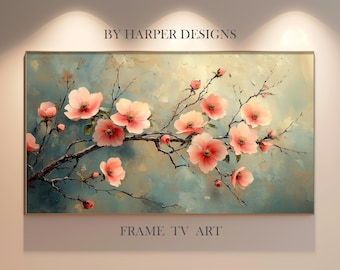 Wildflowers Painting Frame TV Art | Antique Floral Art | Pastel Colors | Vintage Botanical Art | Digital Art | Instant Download