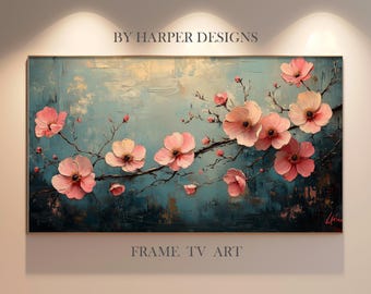 Wildflowers Painting Frame TV Art | Antique Floral Art | Pastel Colors | Vintage Botanical Art | Digital Art | Instant Download