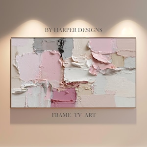 Frame Tv Art Pastel Abstract Art | Summer 3d Art | Digital Painting | Colorful Textured Art | Abstract Plaster Pastel Art | Samsung Frame TV