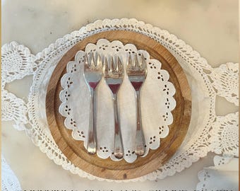 Vintage Sheffield Silver Plate Forks - 1960s British Flatware, Set of 3, England