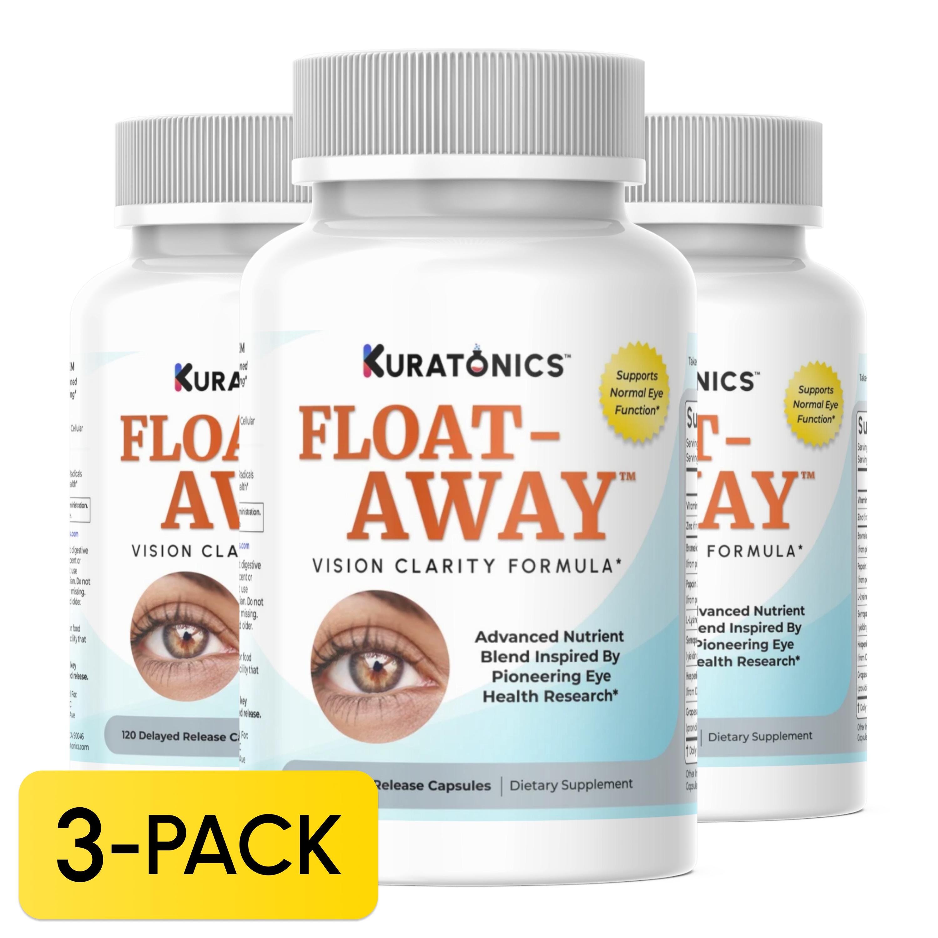 Eye Floaters Supplement (3-PACK) - Clinical Strength, Science-backed Vision Support; Float-away, 360ct