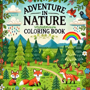 Adventure in Nature | 50-Page Printable Coloring & Activity Book for Kids