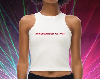 John Summit doet mijn belastingen-tanktop - Y2K EDM rave crop top