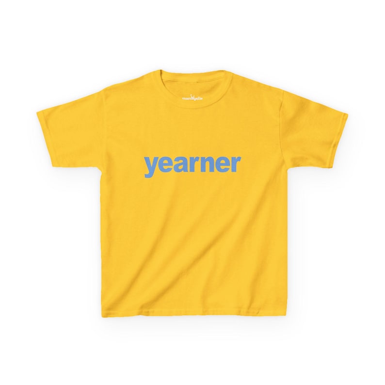 Yearner Baby Tee, Funny Graphic Tee, Y2K Graphic Tee, Y2K Baby Tee image 3