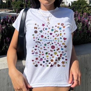 Actually It Is All Fun & Games Baby Tee, Graphic Tee, Y2K Baby Tee, 90s Aesthetic T-shirt, Vintage Tee image 1