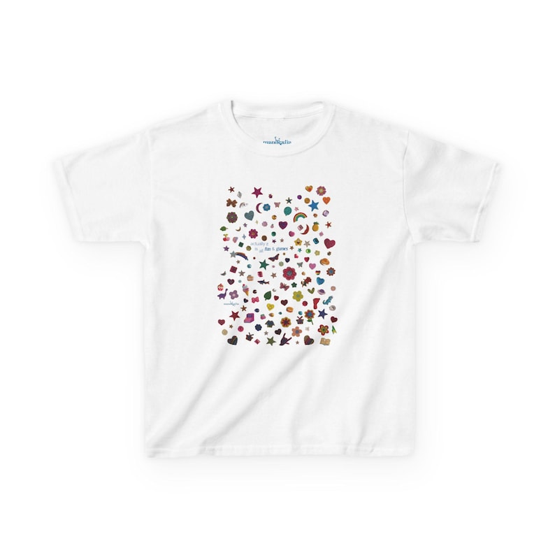 Actually It Is All Fun & Games Baby Tee, Graphic Tee, Y2K Baby Tee, 90s Aesthetic T-shirt, Vintage Tee image 3