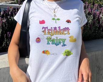 Maglietta Trinket Fairy Baby, top corto Rave, gadget EDM, abbigliamento Rave