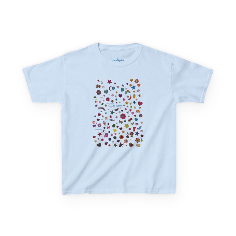 Actually It Is All Fun & Games Baby Tee, Graphic Tee, Y2K Baby Tee, 90s Aesthetic T-shirt, Vintage Tee image 5