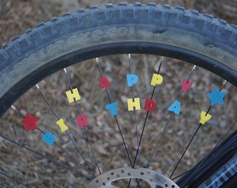 Happy Birthday Bike Spoke Charms
