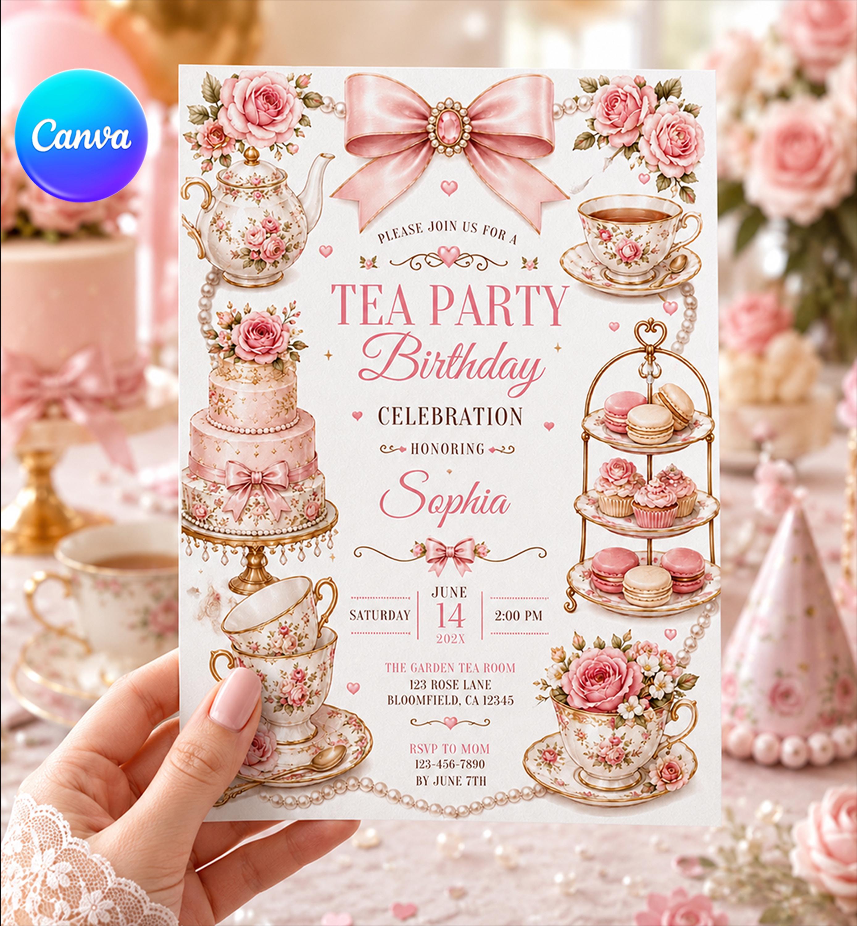 Victorian Tea Party Invitation - Etsy