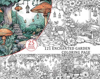 Páginas para colorir de Jardim Encantado: 121 desenhos florais (arquivo PDF para impressão)