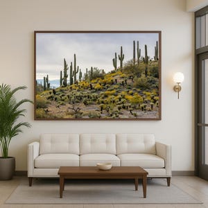 Saguaro Cactus Wall Art | Arizona Desert Landscape Print | Sonoran Southwest Photography Poster | Nature Home Decor | Wall art