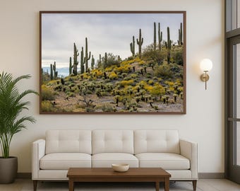 Saguaro Cactus Desert Print: Arizona Landscape Photography Wall Art
