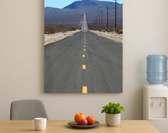 Mojave Desert Road Print: Southwest Landscape Photography, Framed Canvas Art