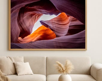 Antelope Canyon Photography Print: Southwest Desert Landscape Wall Art