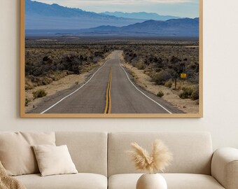 Mojave Desert Road Print: Southwest Landscape Photography, Framed Options