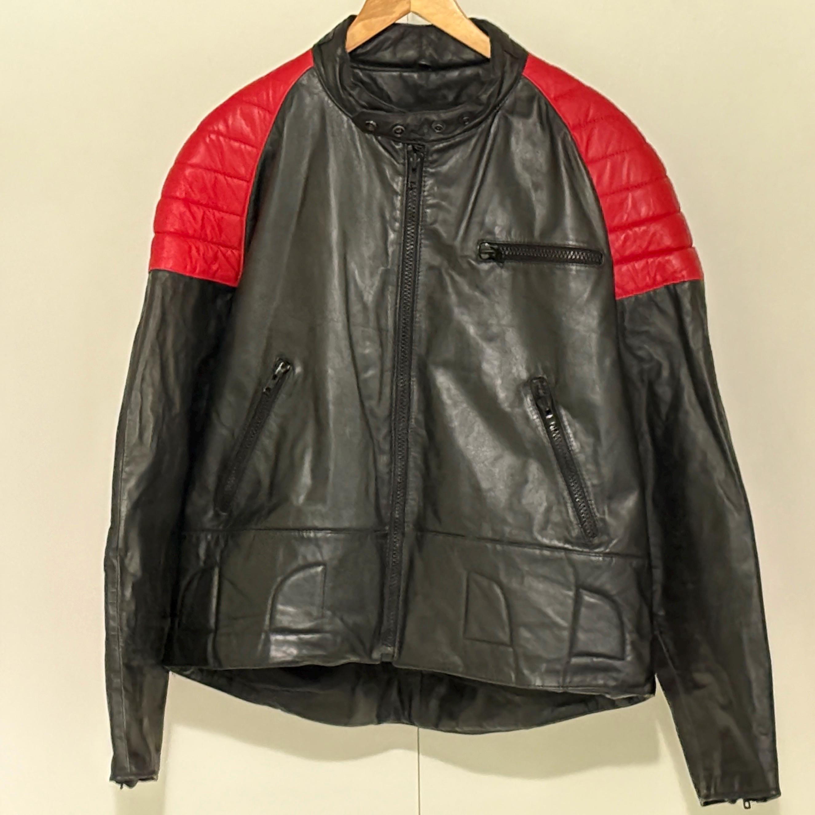 Vintage Sears Leather Shop Motorcycle Jacket 40 Tall Black